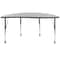 Flash Furniture Half Round 30 W, 60 L, 30 H, Chrome, Laminate, Particleboard, Steel, Grey XU-A60-HCIRC-GY-T-A-CAS-GG - alternate 9